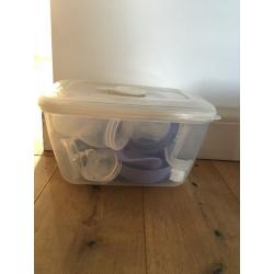 NEW- breast pump, storage bags and steriliser bundle