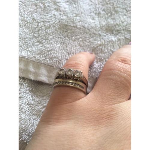 Engagement and wedding ring