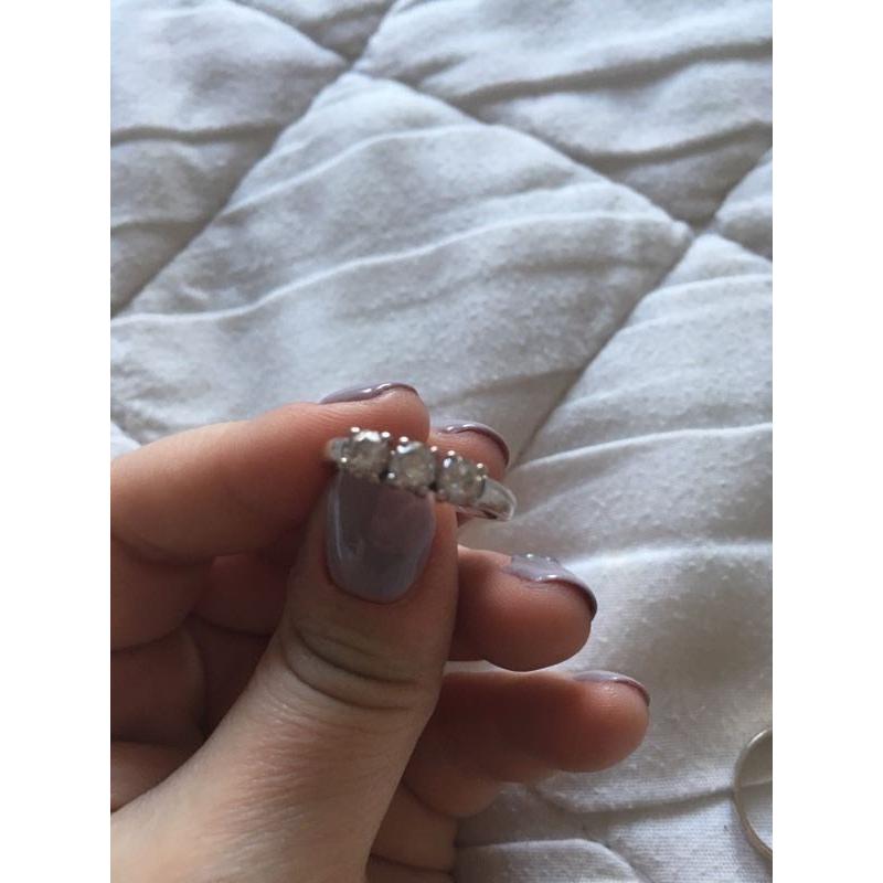 Engagement and wedding ring