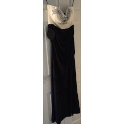 Lipsy black and cream dress