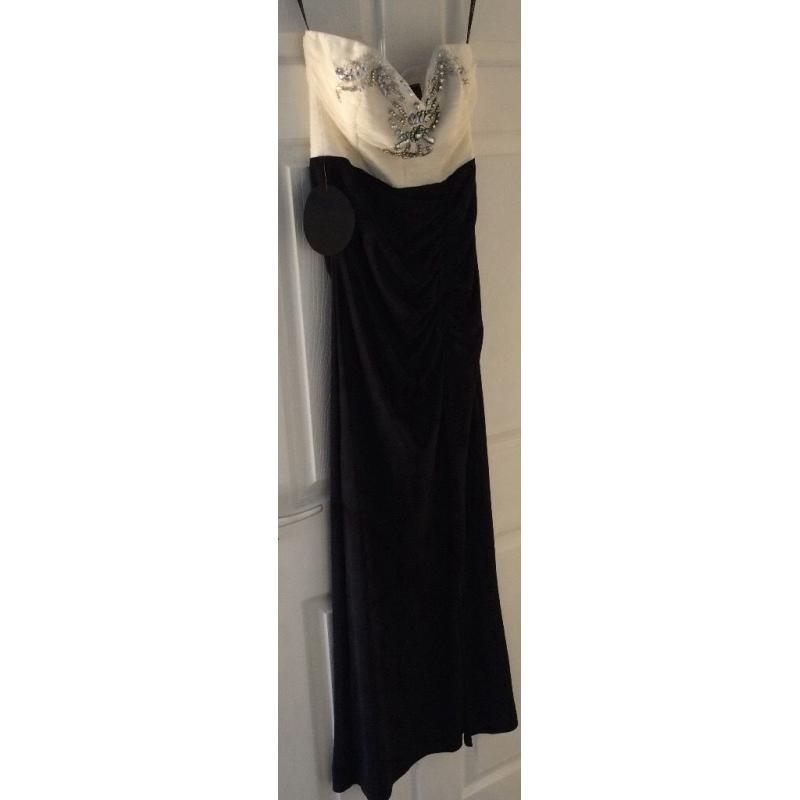 Lipsy black and cream dress
