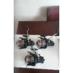 3 x DIAWA WINDCAST BR 5000 LDA CARP REELS