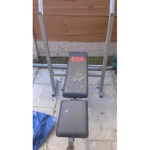Pro power reclining weight bench