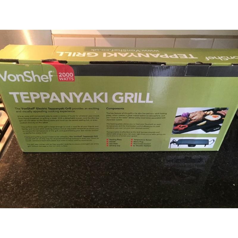 Hot plate teppanyaki grill never used still in box cooker