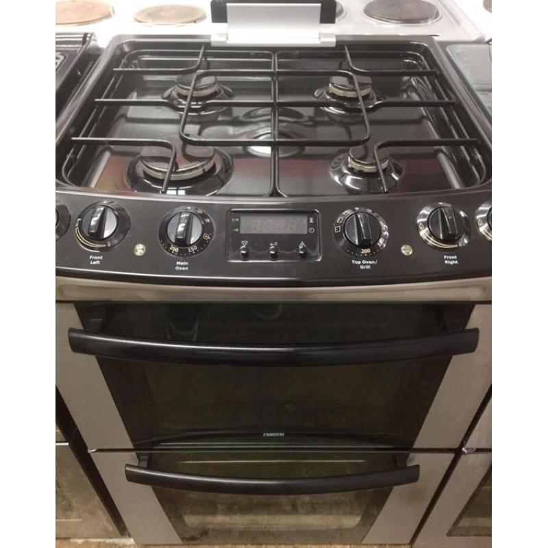 //(%)\ ZANUSSI DUAL FUEL STAINLESS STEEL COOKER INCLUDES 6 MONTHS GUARANTEE