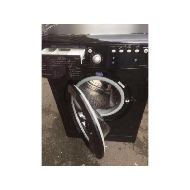 *****8KG-1KG ECO INDESIT BLACK WASHING MACHINE INCLUDES 12 MONTHS GUARANTEE