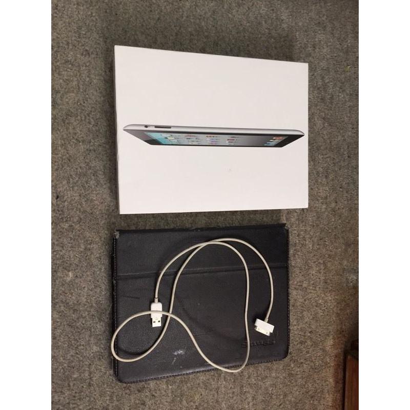 ipad 64GB unlocked WI-FI black with leather case