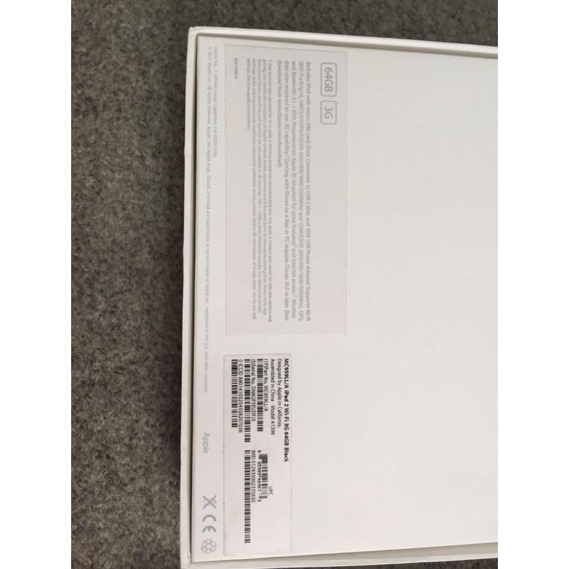 ipad 64GB unlocked WI-FI black with leather case