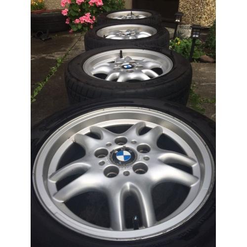 Genuine 16" BMW alloys with good tyres!