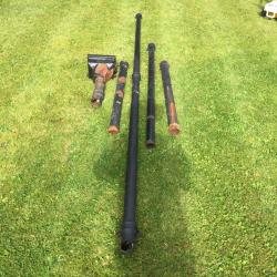 Cast iron down pipe and hopper