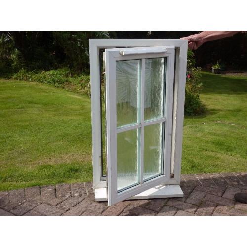 uPVC Window, includes Patterned Glass Double Glazed Unit plus Trickle Vent and Cill