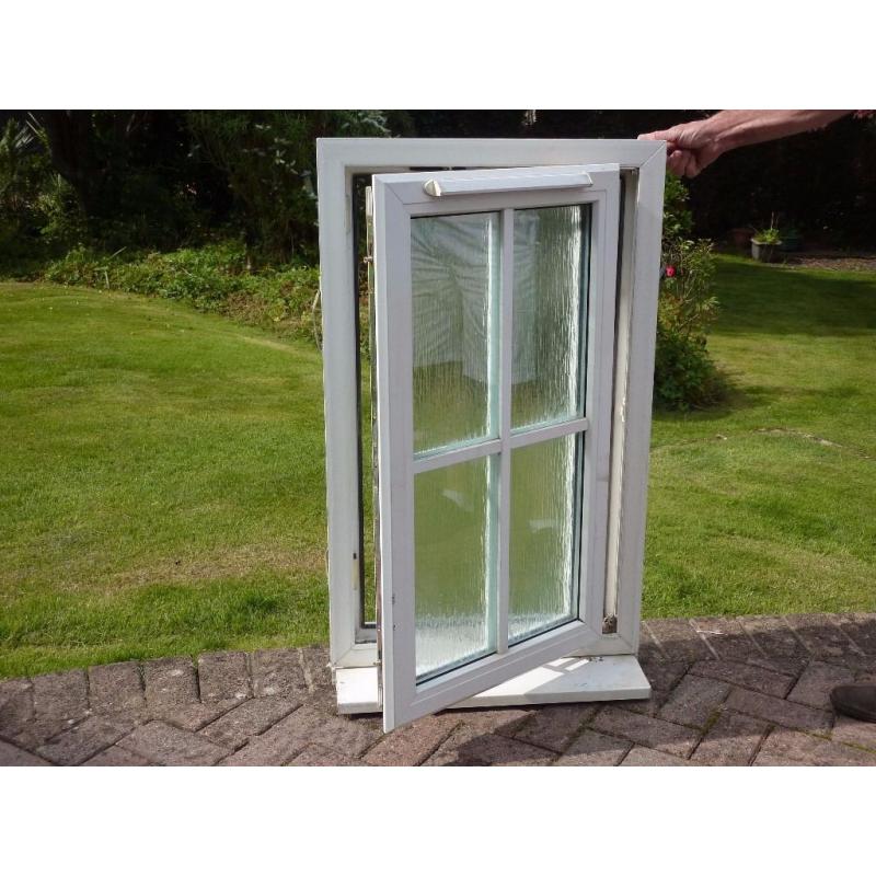 uPVC Window, includes Patterned Glass Double Glazed Unit plus Trickle Vent and Cill