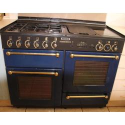 Leisure Rangemaster 110 Gas Range Cooker black and navy blue