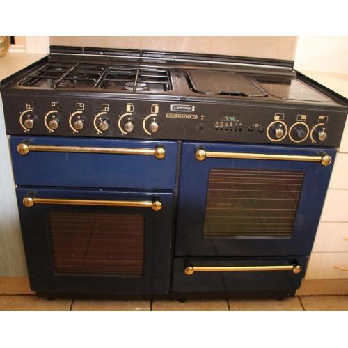 Leisure Rangemaster 110 Gas Range Cooker black and navy blue