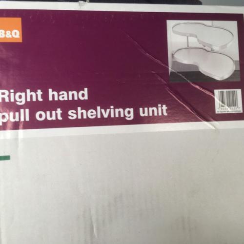 Right hand side pull out shelving unit