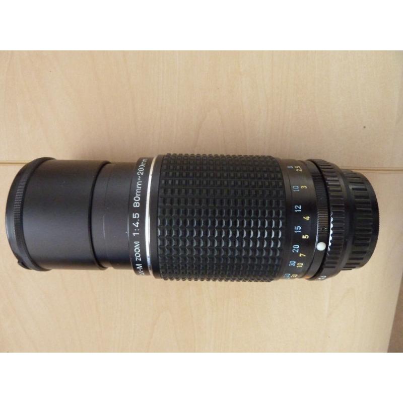 Pentax ME super 35mm SLR Camera with 24-35 zoom, 40-80 zoom and also 80-200 zoom