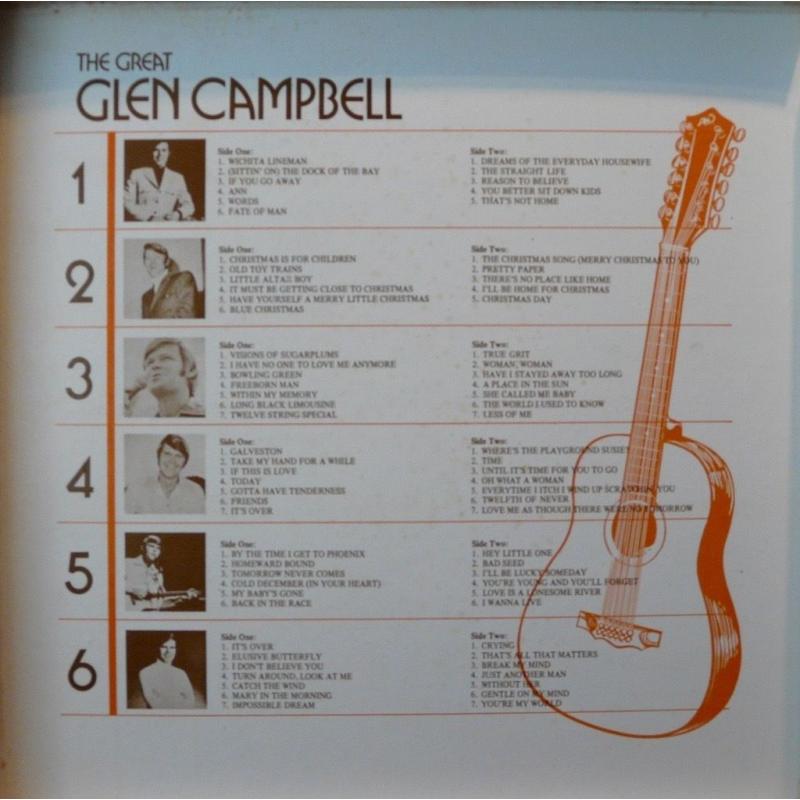 6 WRC VINYL LPs, THE GREAT GLEN CAMPBELL.box set