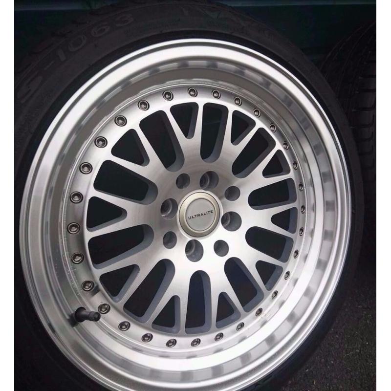 Ultralite UL10 Deep Dish alloys and tyres - 16" 8J 4x100/114.3 New tyres mx5, clio, ford,polo