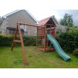 Now SOLD - Jungle Gym Cabin with Double Swing