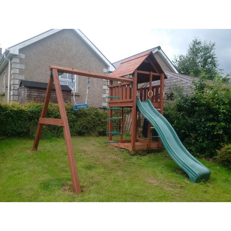 Now SOLD - Jungle Gym Cabin with Double Swing