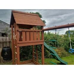 Now SOLD - Jungle Gym Cabin with Double Swing