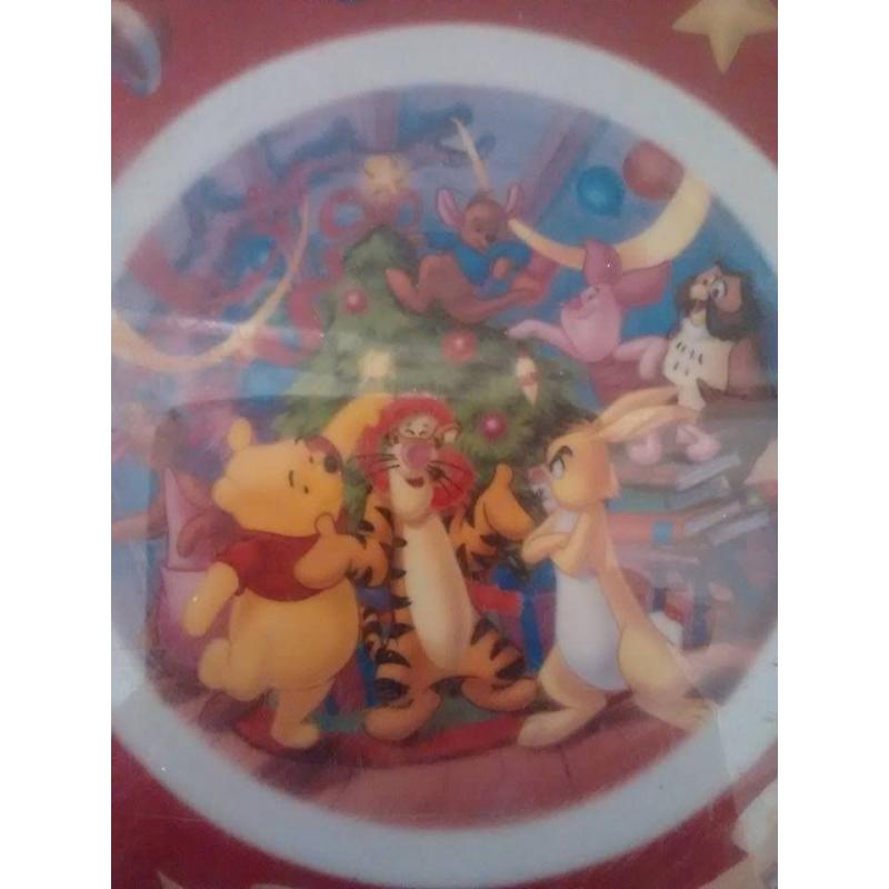 disney store winnie the pooh christmas plate 2005 new in box