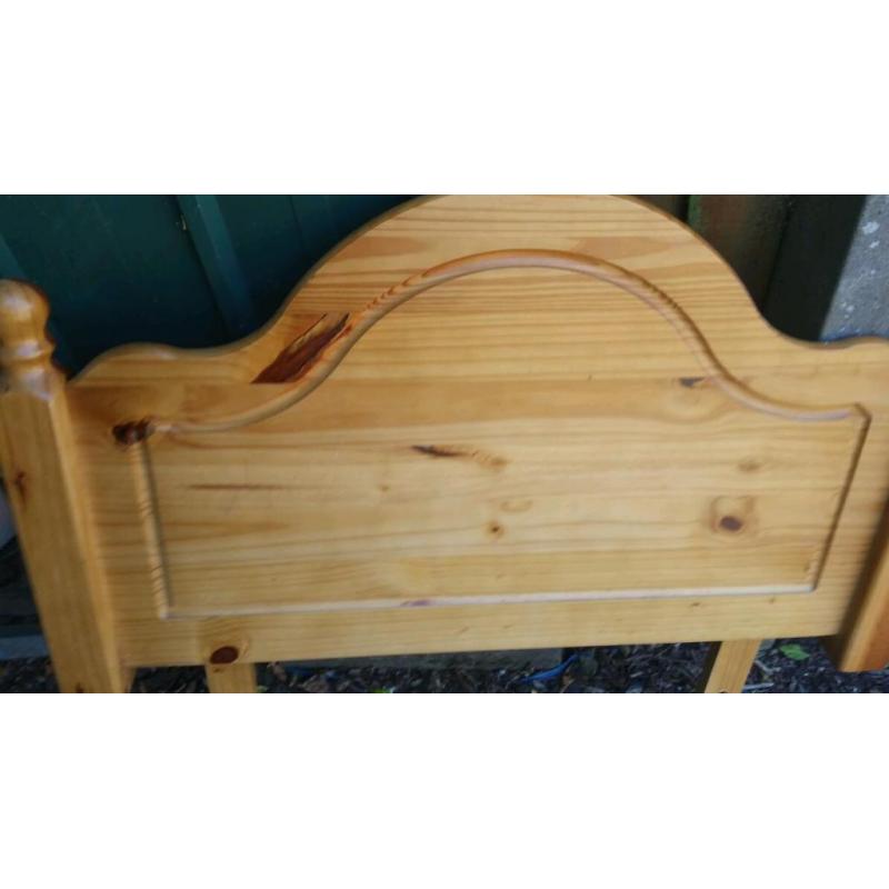 Single pine headboard