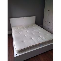Conran Shop White Superking Storage Bed - wonderful condition with mattress