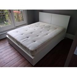Conran Shop White Superking Storage Bed - wonderful condition with mattress
