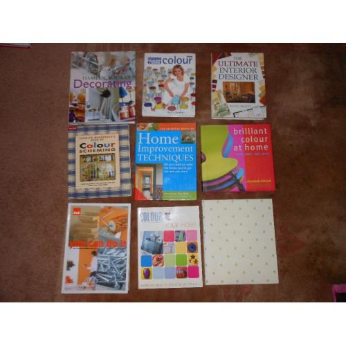 Nine books on Home decor, Colour & Decorating/DIY
