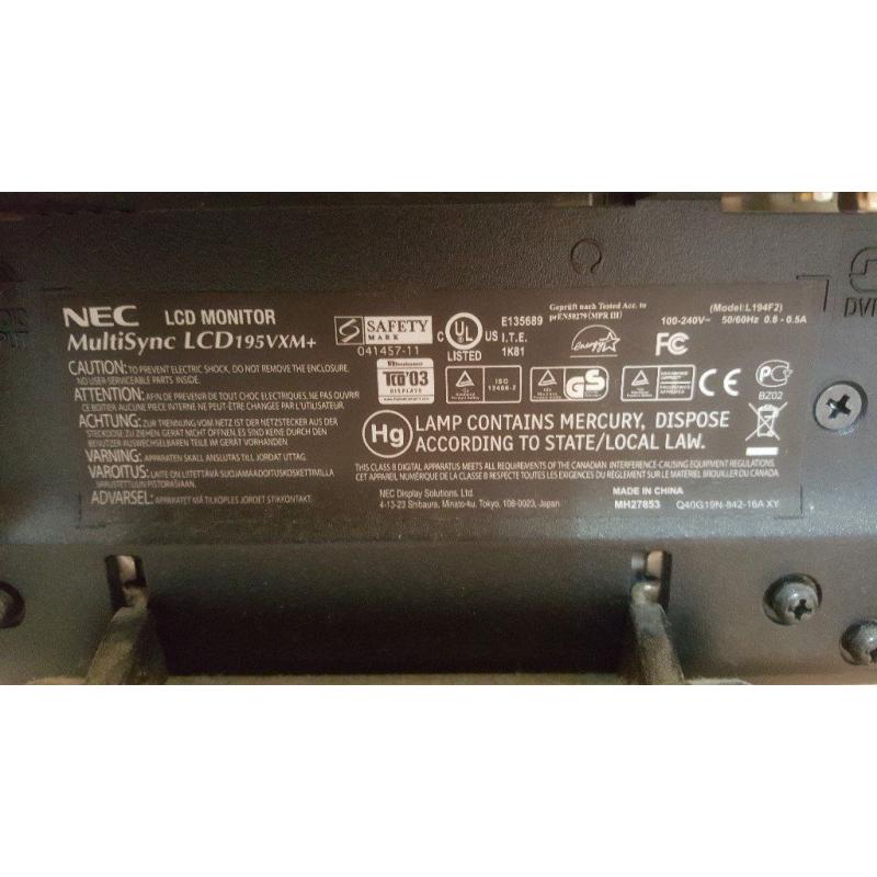 NEC MultiSync LCD 195VXM+ Monitor - Black