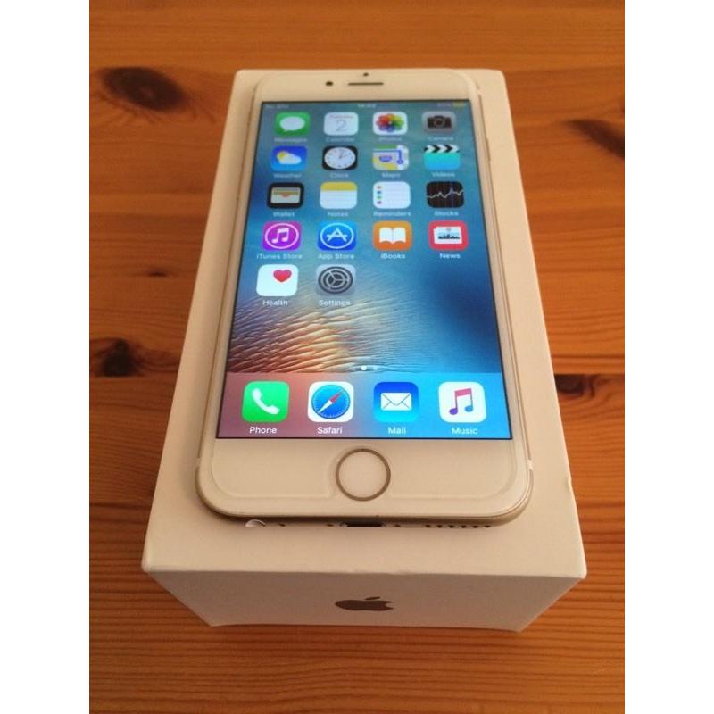 White/gold iPhone 6 (O2, free delivery, more phones available)