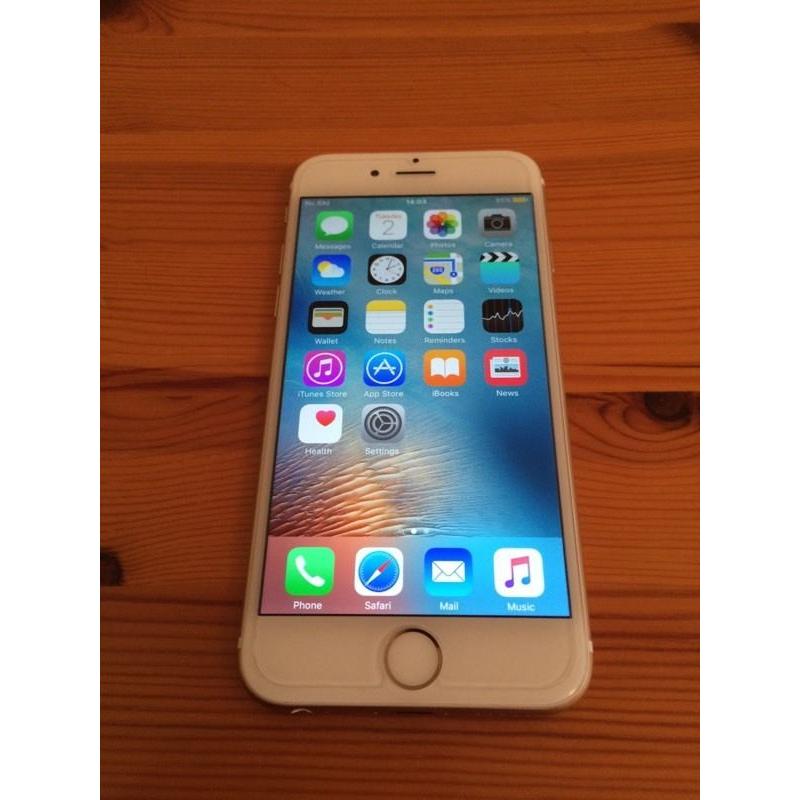 White/gold iPhone 6 (O2, free delivery, more phones available)