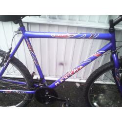 MAXIMA MENS MOUNTAIN BIKE,21 INCH FRAME,26 INCH WHEELS,18 GEARS,GOOD TYRES.