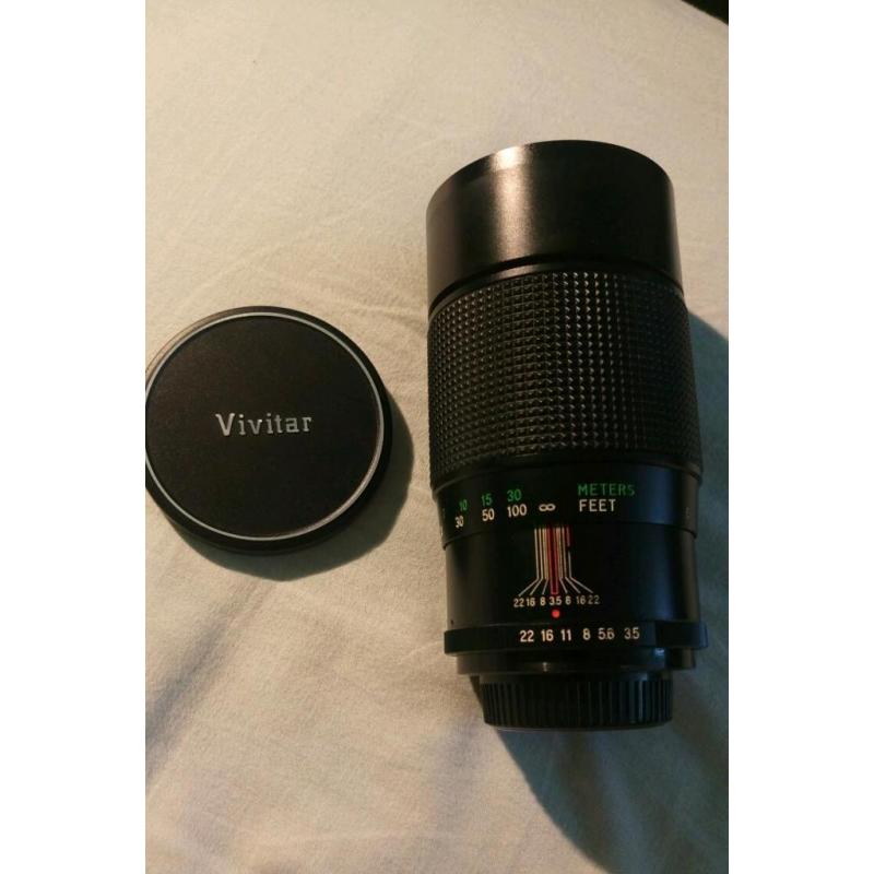 Vivitar 200 mm 1:3.5 lens Auto Telephoto