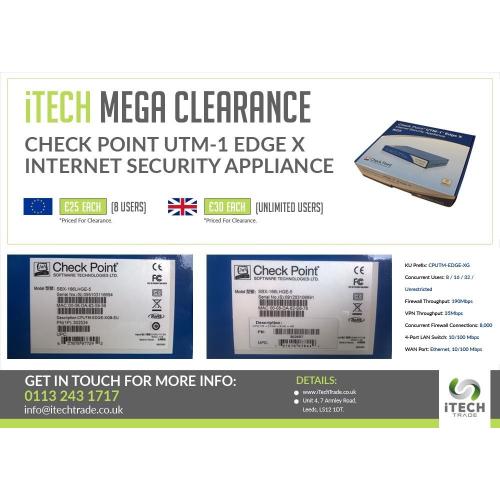 Check Point UTM-1 EDGE X Firewall/VPN - Multi specs available