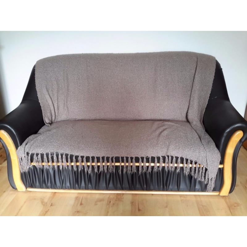 3 SEATER BLACK SOFA