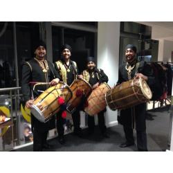 DHOL PLAYERS IN CARDIFF, SWANSEA, NEWPORT, SOUTH WALES - DRAGON DHOLIS INDIAN DRUMMERS