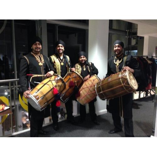 DHOL PLAYERS IN CARDIFF, SWANSEA, NEWPORT, SOUTH WALES - DRAGON DHOLIS INDIAN DRUMMERS