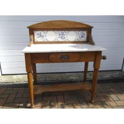 Victorian marble topped pine wash stand