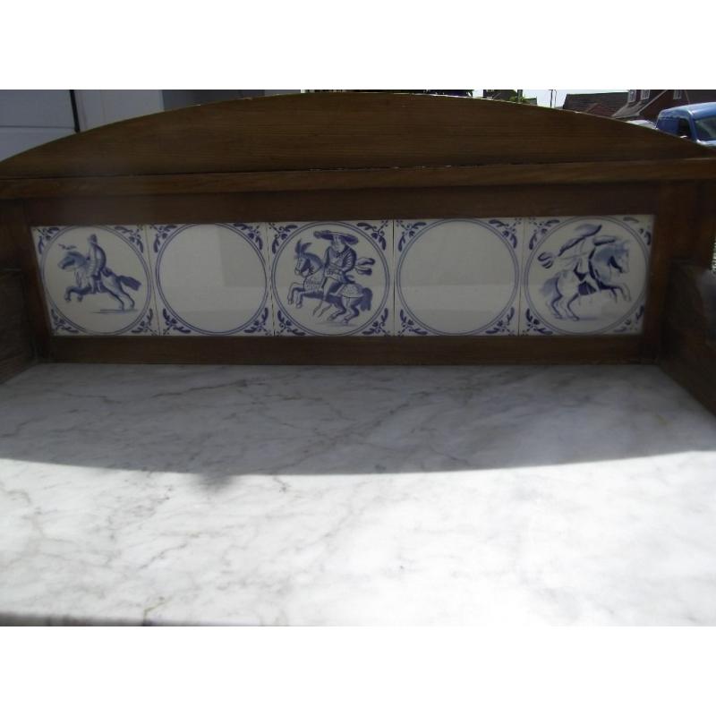 Victorian marble topped pine wash stand