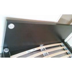 Black bed with light- strong frame