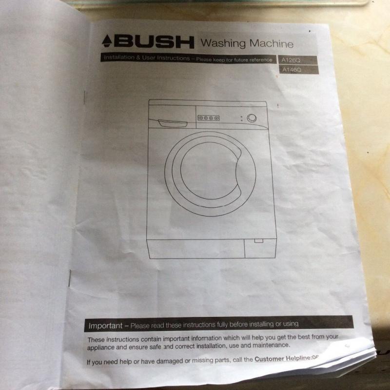 Bush washing machine used