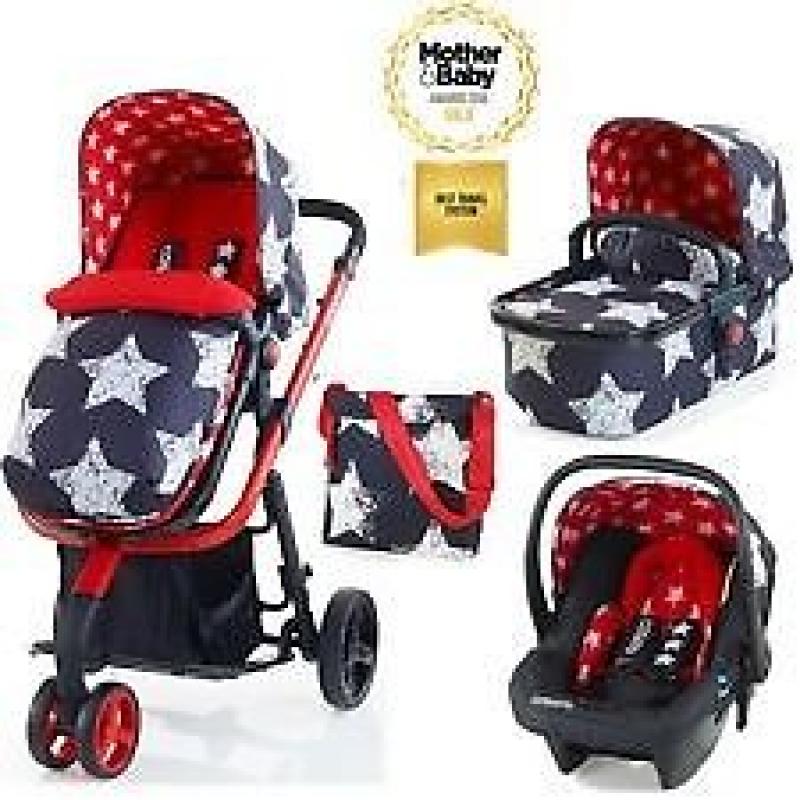 *BRAND NEW* Cosatto giggle all star pram travel system with brand new car seat and ISOFIX base