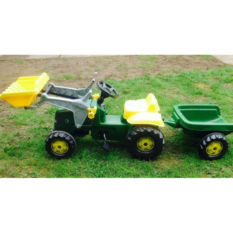 Child's ride on tractor and trailer