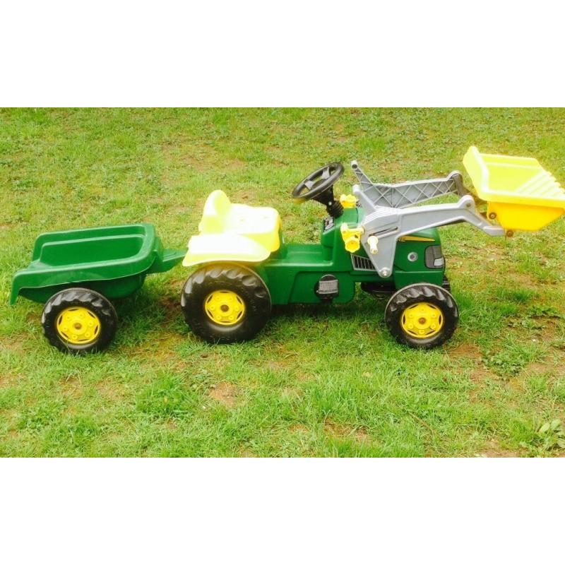 Child's ride on tractor and trailer