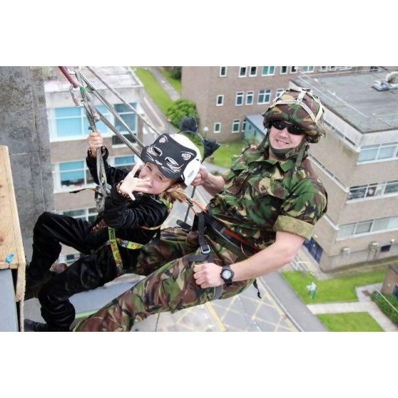 Charity Abseil Fundraising Event from St Peter and St Paul's Church Shepton Mallet