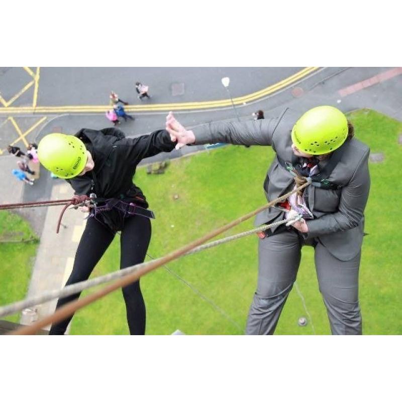 Charity Abseil Fundraising Event from St Peter and St Paul's Church Shepton Mallet