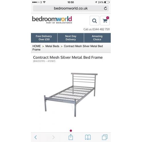 Two metal beds single