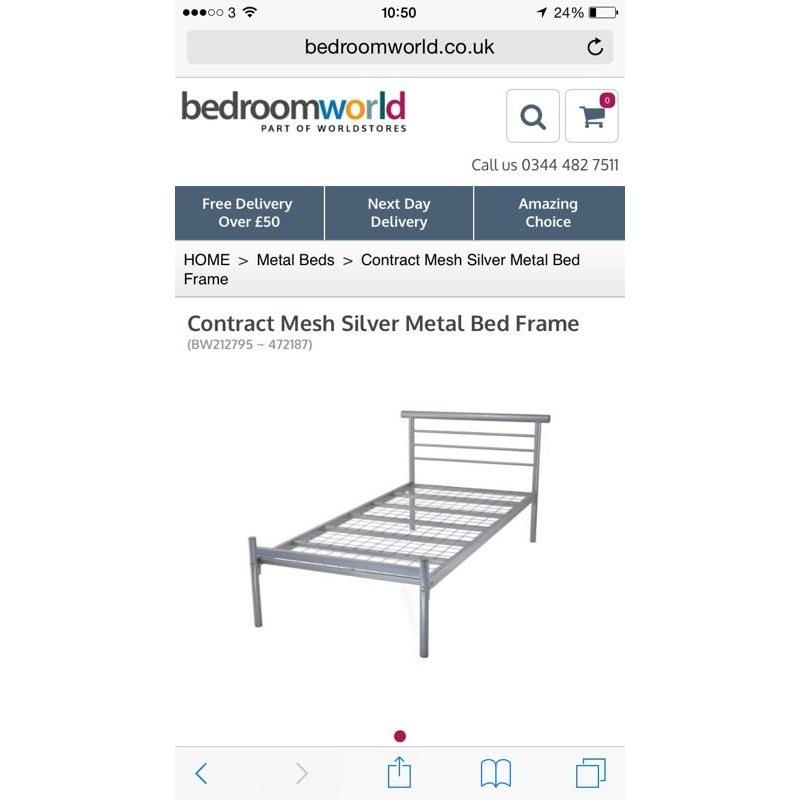 Two metal beds single